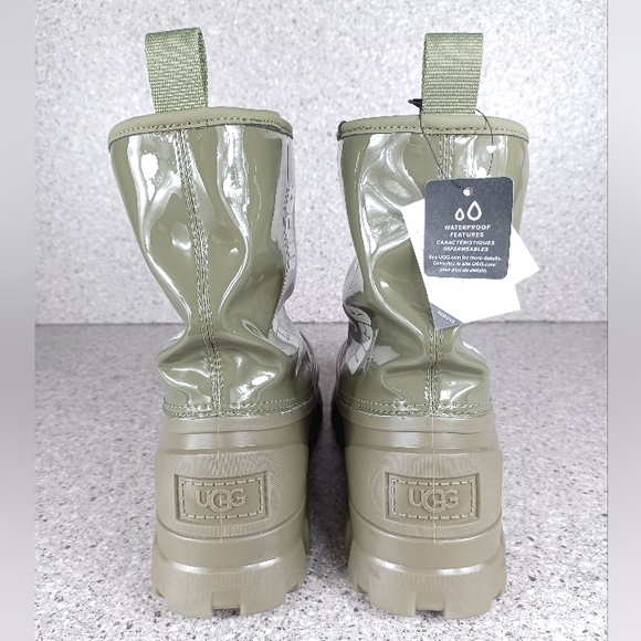 UGG Australia Women's Classic Brellah Waterproof Mini Boots Olive Green Shoes - Picture 6 of 10